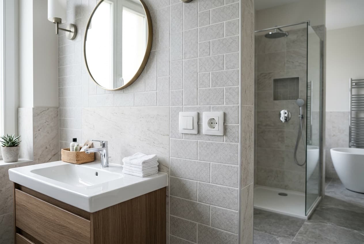 Installation électrique aux normes dans une salle de bain